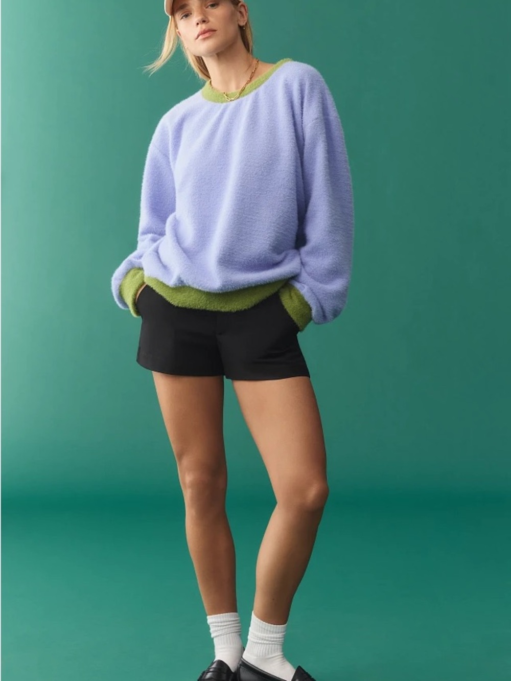 Maeve Cozy Ringer Sweatshirt